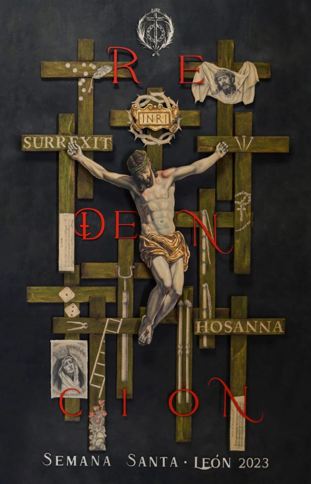 Cartel de la Cofradía de la Redención para la Semana Santa 2023, obra de Alejandro Grande Martínez