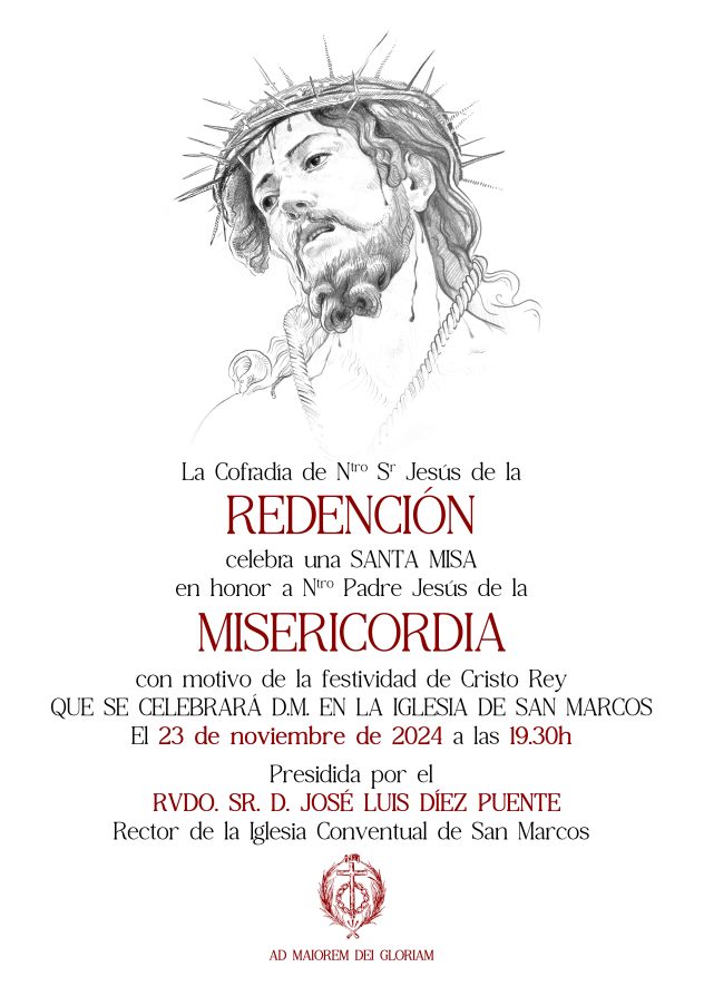 Cartel del acto en honor a Ntro Padre de la Misericordia